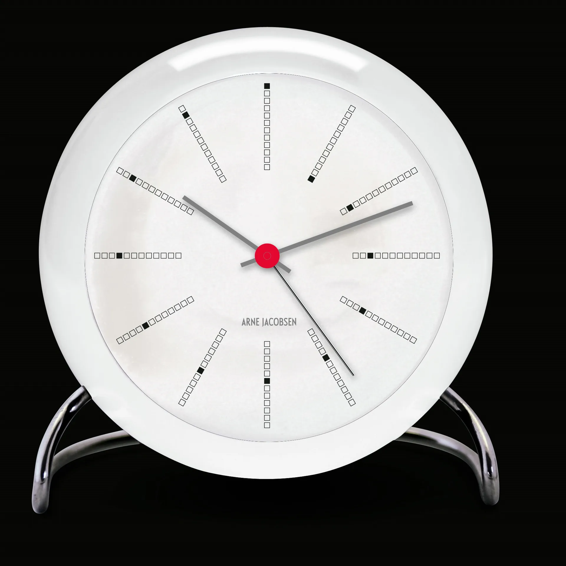 AJ Bankers επιτραπέζιο ρολόι, λευκό Arne Jacobsen Clocks