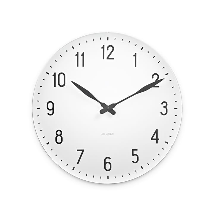 Ρολόι τοίχου AJ Station - Λευκό-ø48 εκ. - Arne Jacobsen Clocks