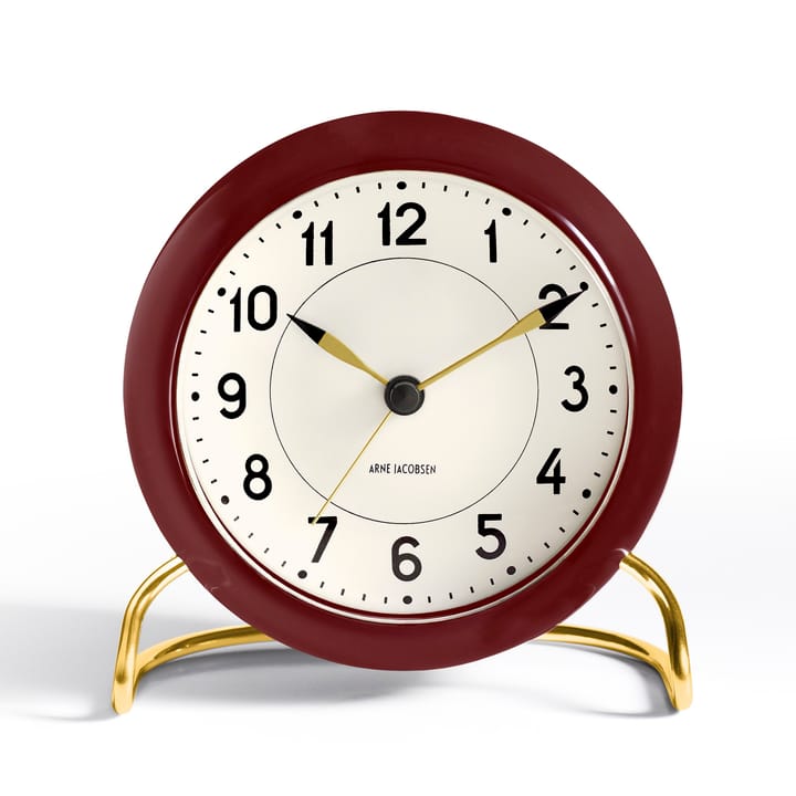 AJ Station επιτραπέζιο ρολόι burgundy - ανοιχτό μπορ�ντό - Arne Jacobsen Clocks