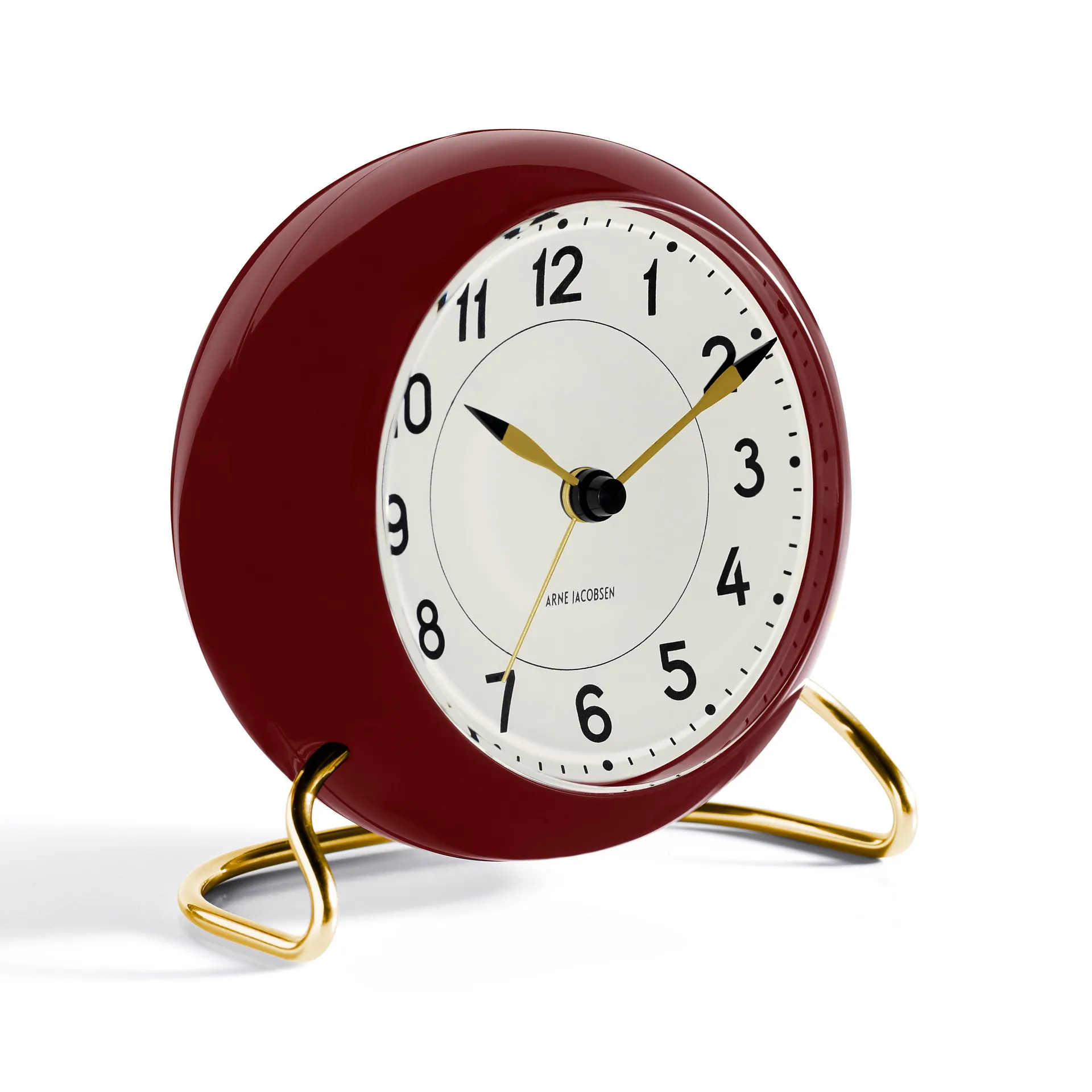 AJ Station επιτραπέζιο ρολόι burgundy, ανοιχτό μπορντό Arne Jacobsen Clocks
