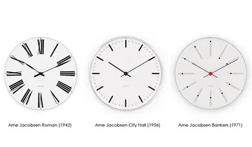 Arne Jacobsen δημαρχείο - Λευκό, Ø29 cm - Arne Jacobsen Clocks