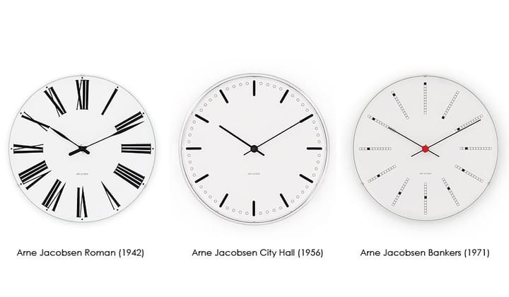 Arne Jacobsen Bankers ρολόι τοίχου, Ø 210 mm Arne Jacobsen Clocks