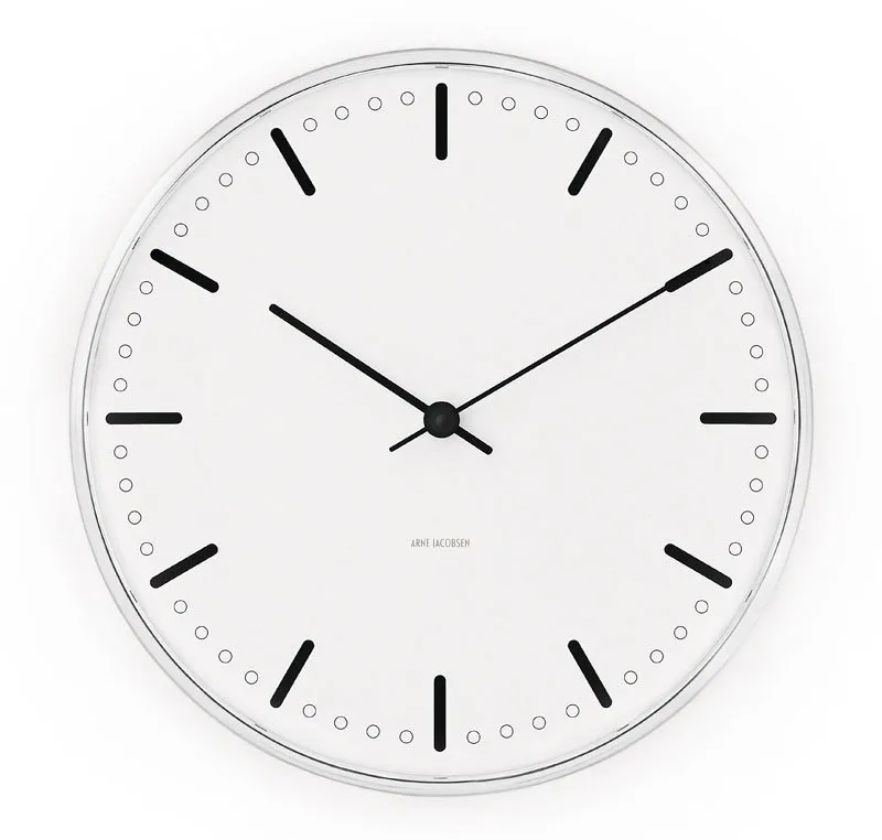 Arne Jacobsen City Hall ρολόι, Λευκό, Ø16 cm Arne Jacobsen Clocks