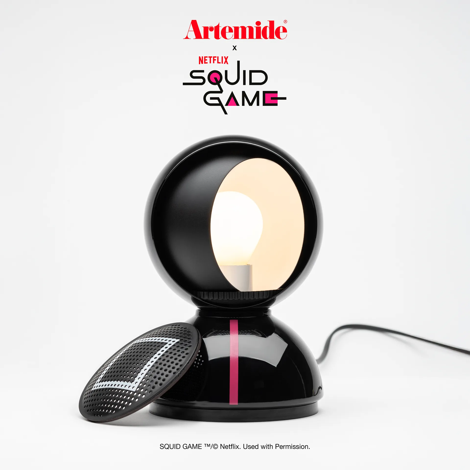 Eclisse x Squid Game φωτιστικό τραπεζιού Special Edition, Guard black Artemide