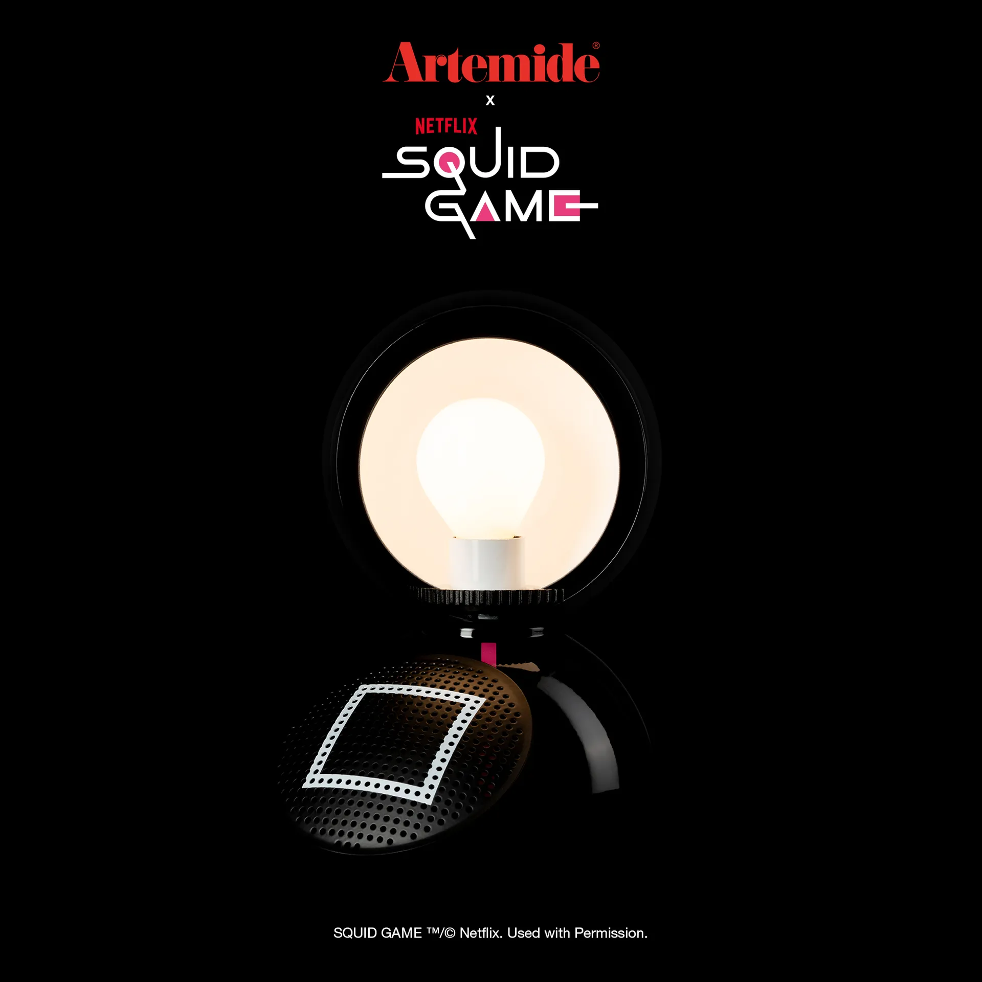 Eclisse x Squid Game φωτιστικό τραπεζιού Special Edition, Guard black Artemide
