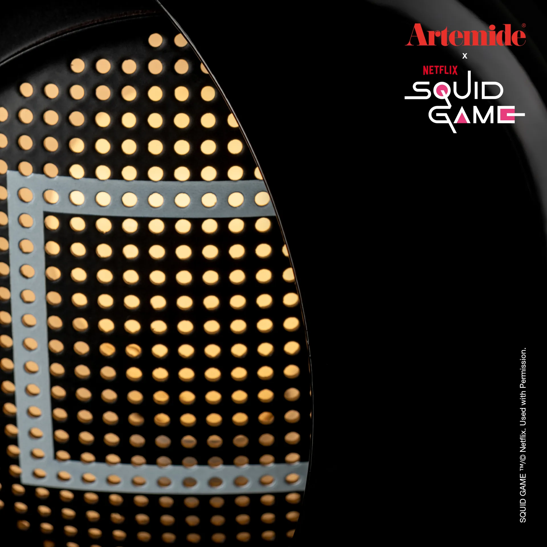 Eclisse x Squid Game φωτιστικό τραπεζιού Special Edition, Guard black Artemide