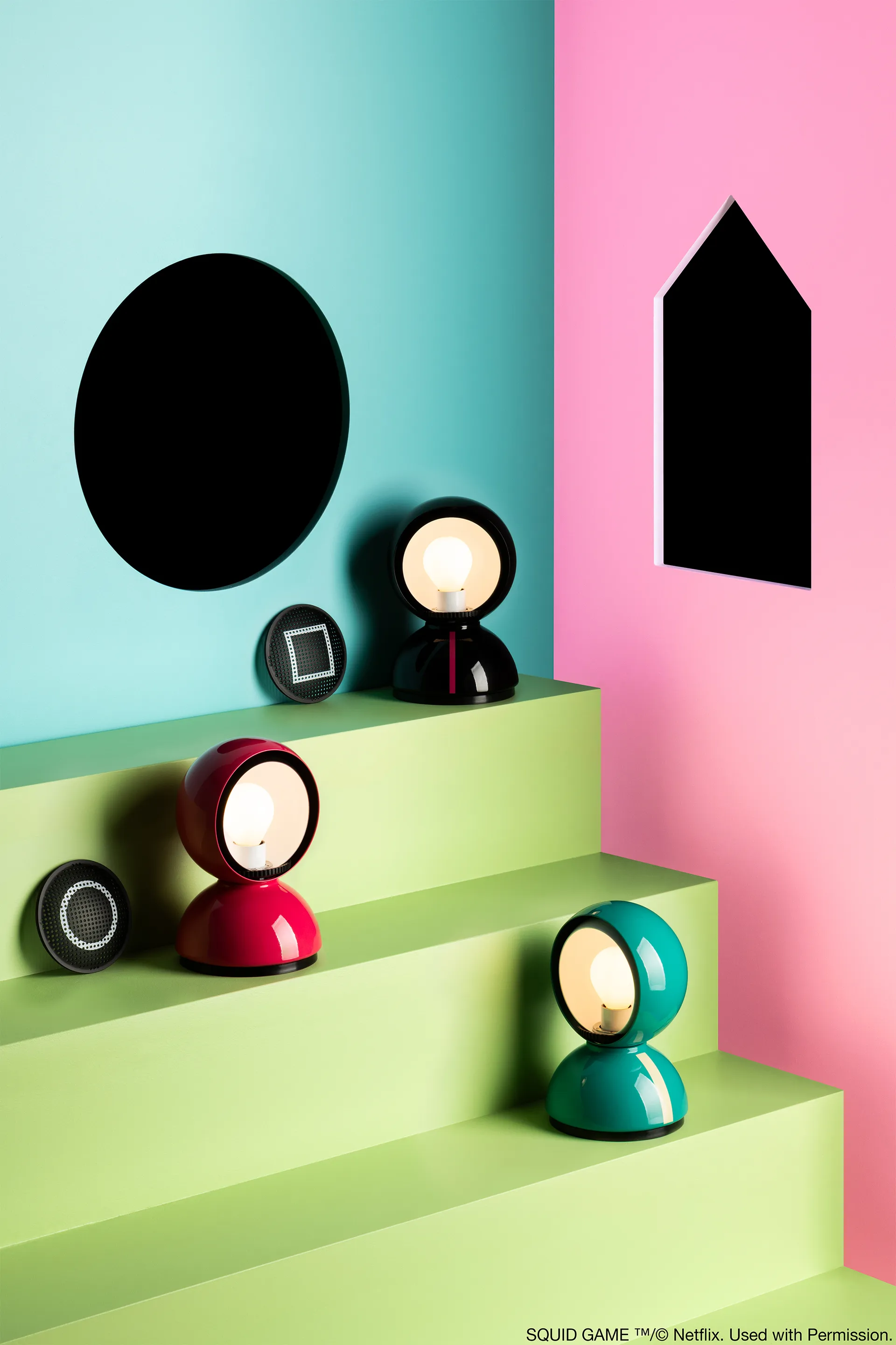 Eclisse x Squid Game φωτιστικό τραπεζιού Special Edition, Guard black Artemide