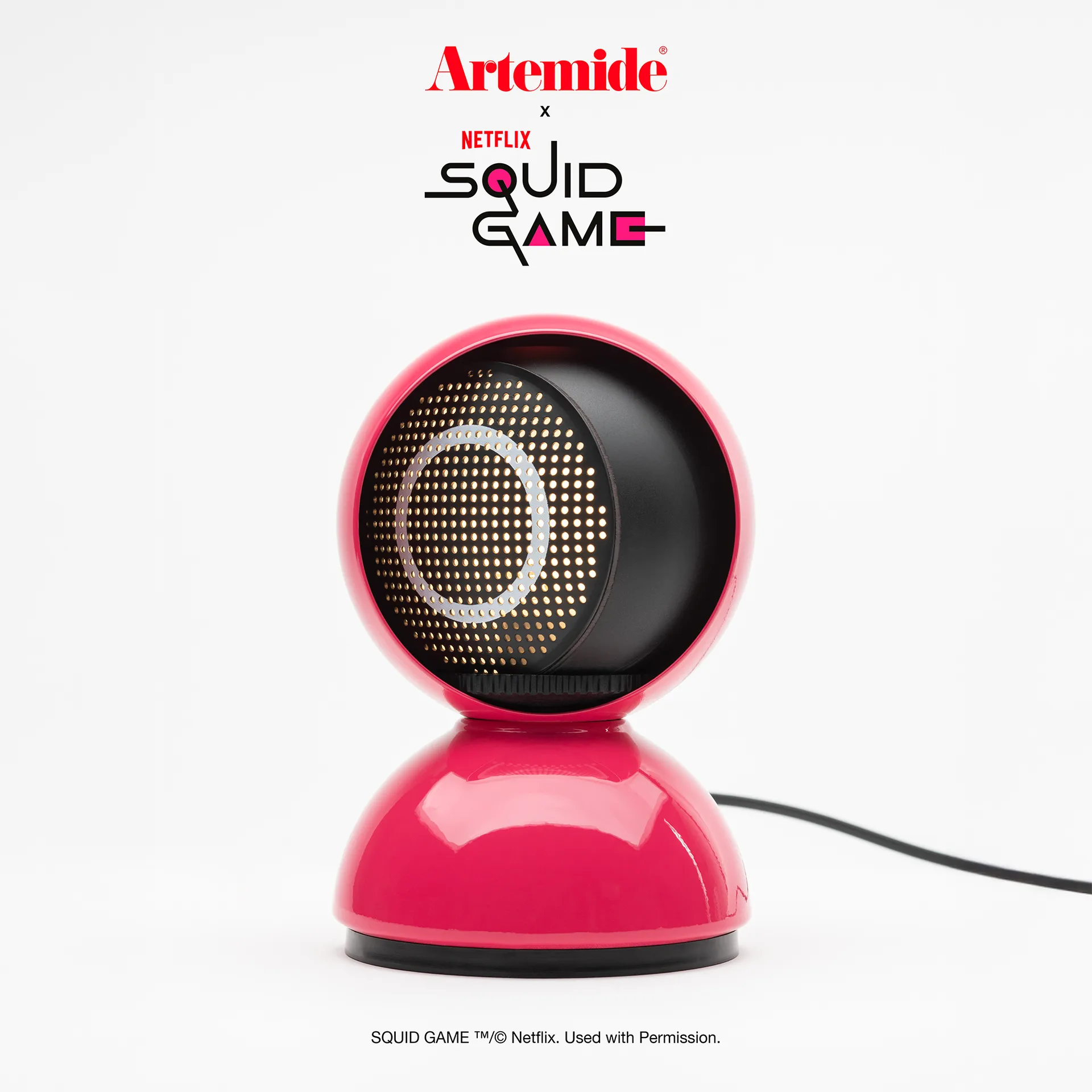 Eclisse x Squid Game φωτιστικό τραπεζιού Special Edition, Guard pink Artemide