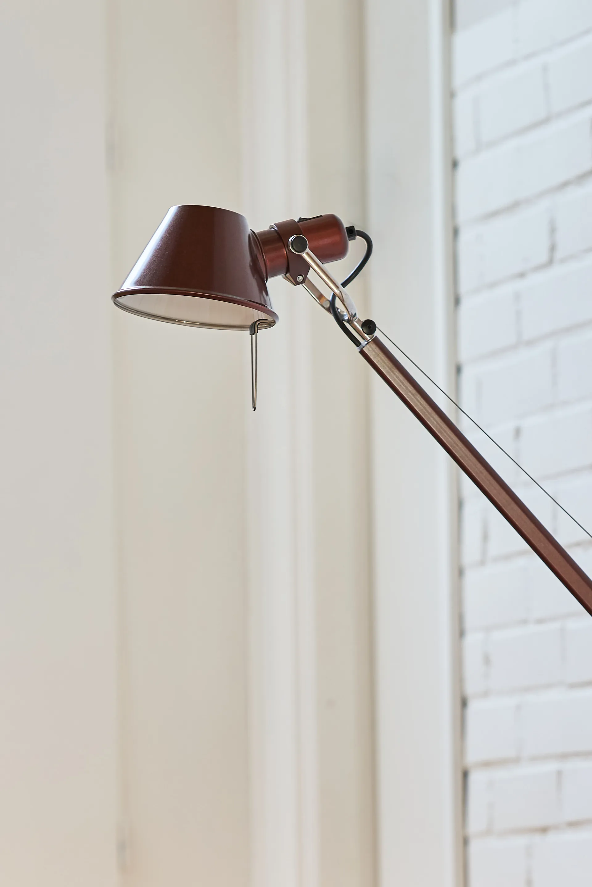 Tolomeo Reading φωτιστικό δαπέδου E27 special edition - Brown metallic, Βάση λάμπας Artemide