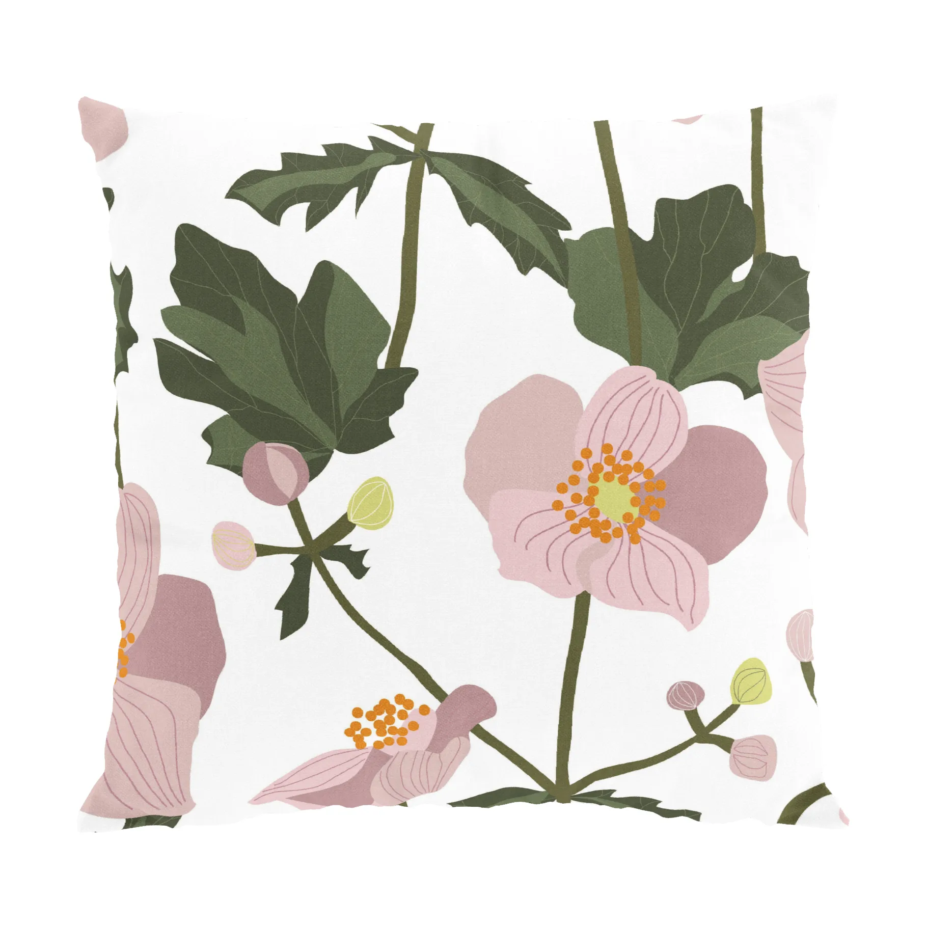 Κάλυμμα μαξιλαριού Anemon 47x47 cm, Ροζ Arvidssons Textil