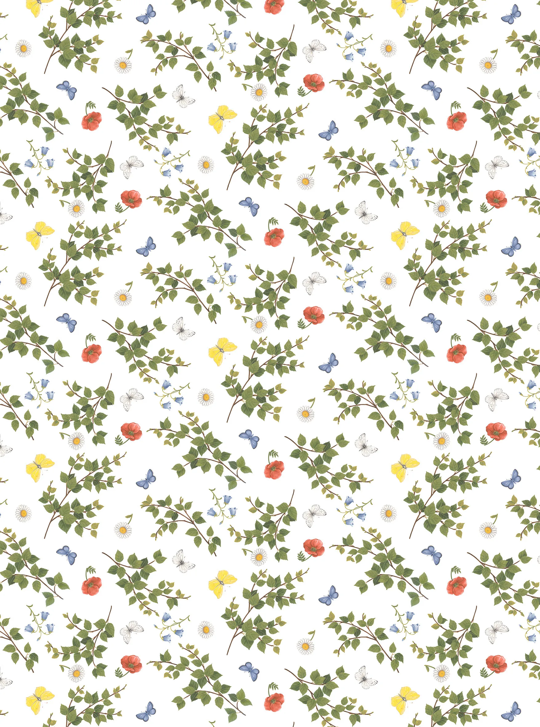 birchäng ύφασμα, Πράσινο-πολύχρωμο Arvidssons Textil