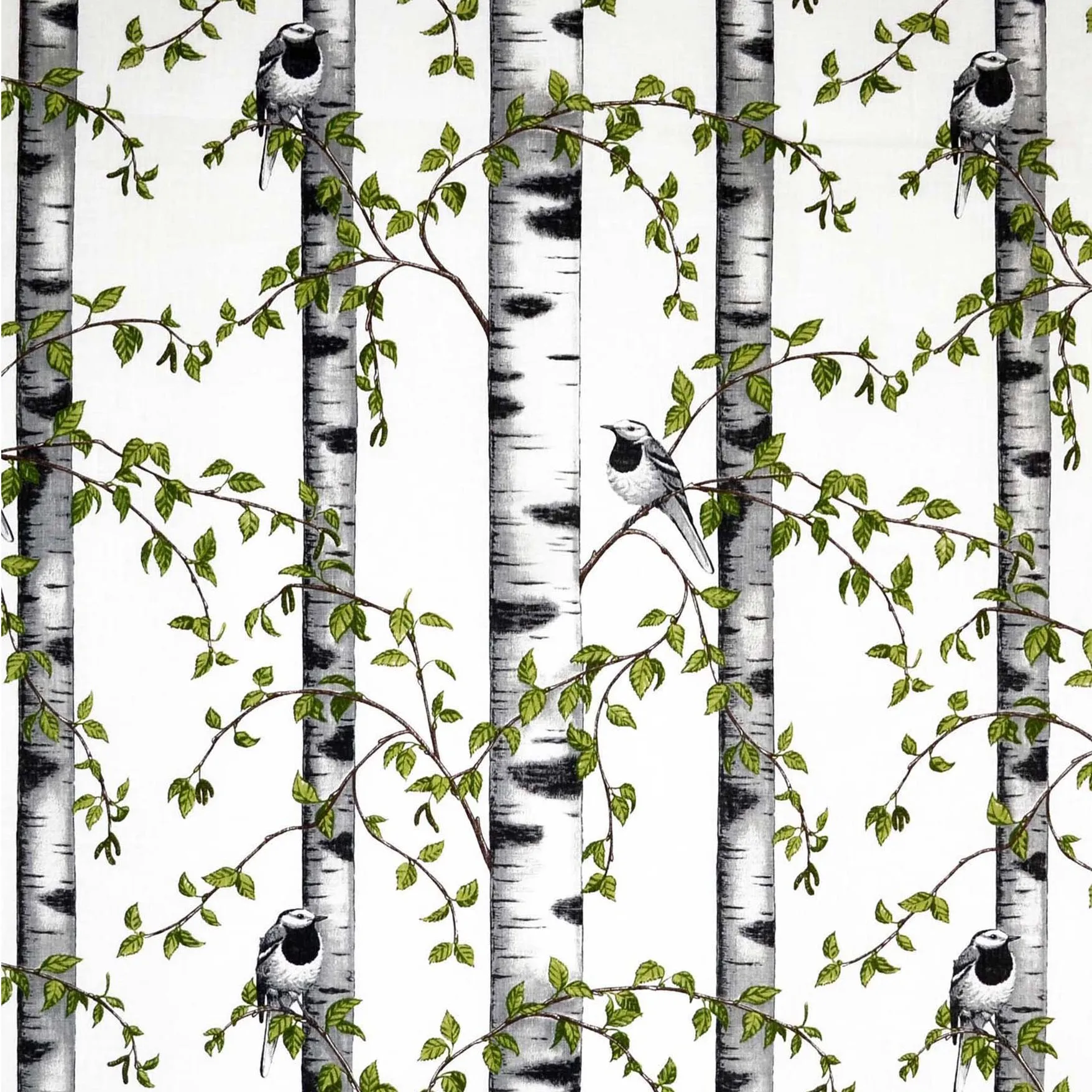 Björkdungen ύφασμα, λευκό Arvidssons Textil