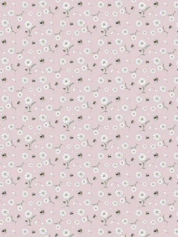 Blomstersurr ύφασμα - Ροζ - Arvidssons Textil