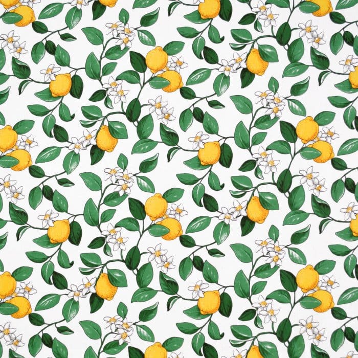 Citronlycka μουσαμάς - λευκό - Arvidssons Textil