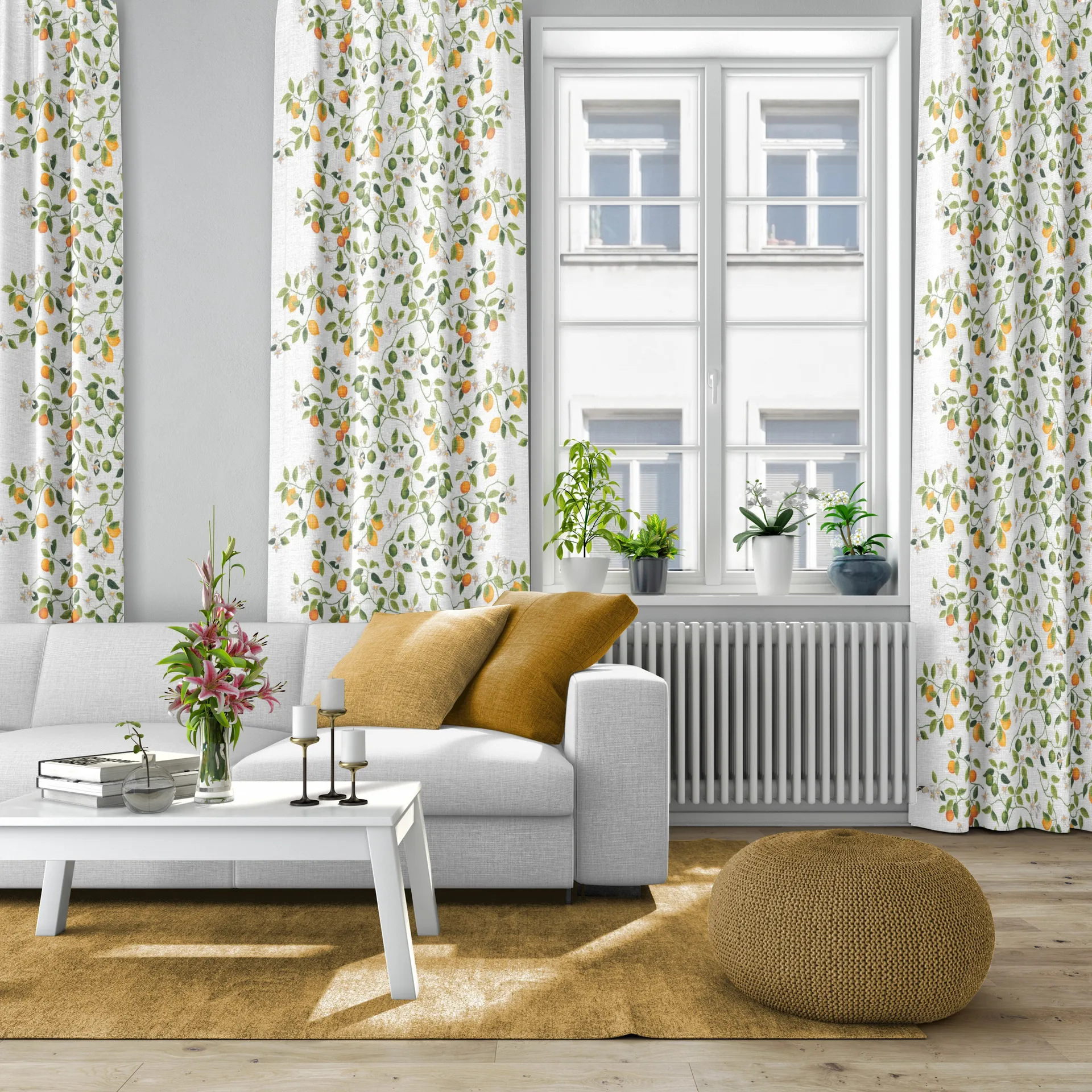 Citrusträdet ύφασμα, Πράσινο-πράσινο Arvidssons Textil