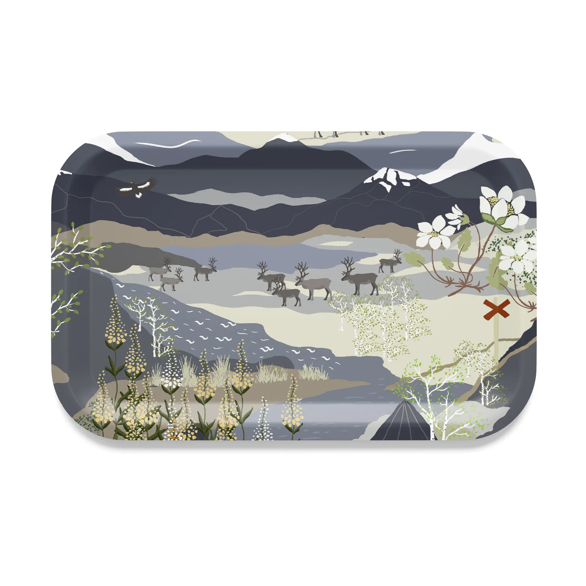 Δίσκος, Fjällvandring, 21x33 εκ, Μπλε Arvidssons Textil