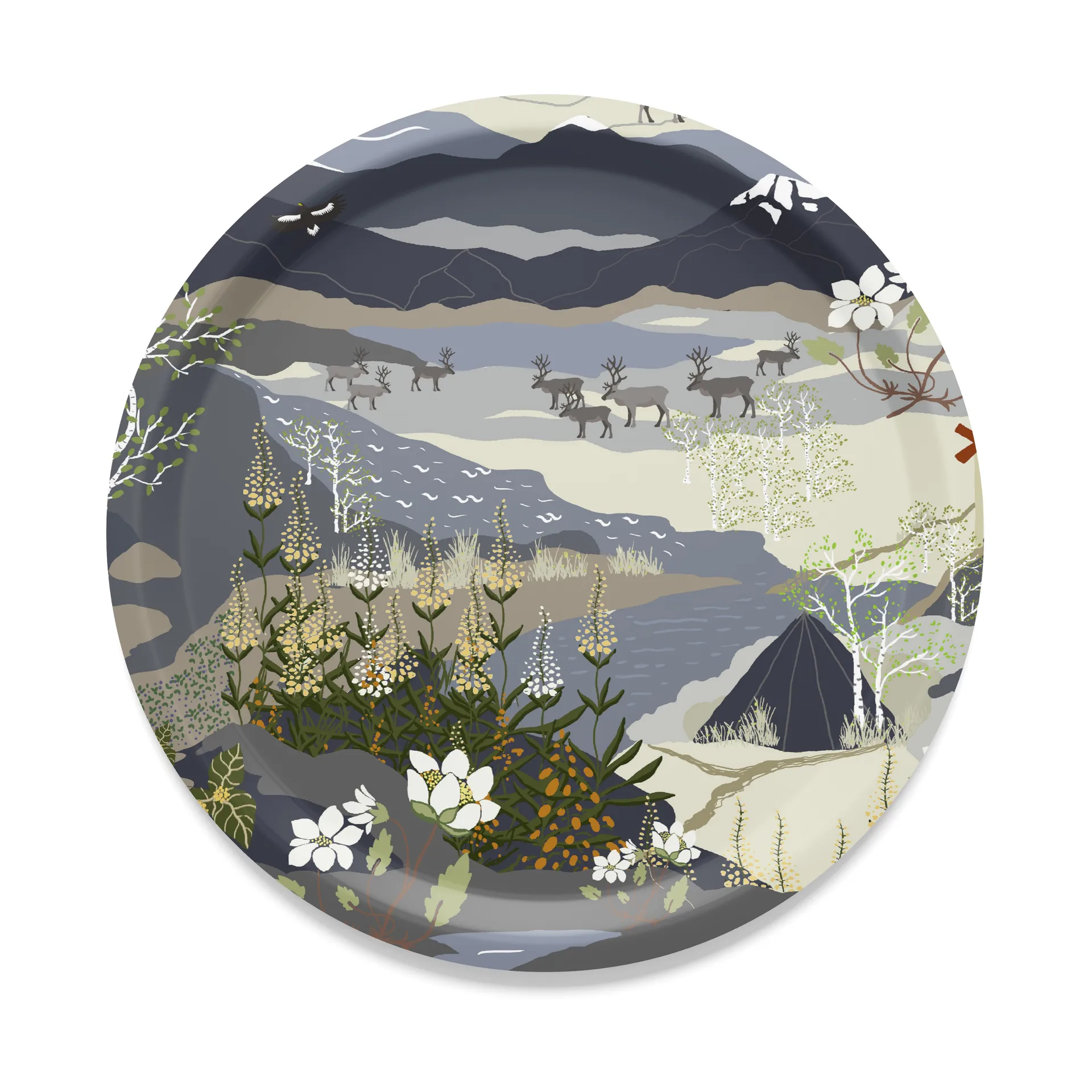 Δίσκος, Fjällvandring, Ø31 εκ, Μπλε Arvidssons Textil