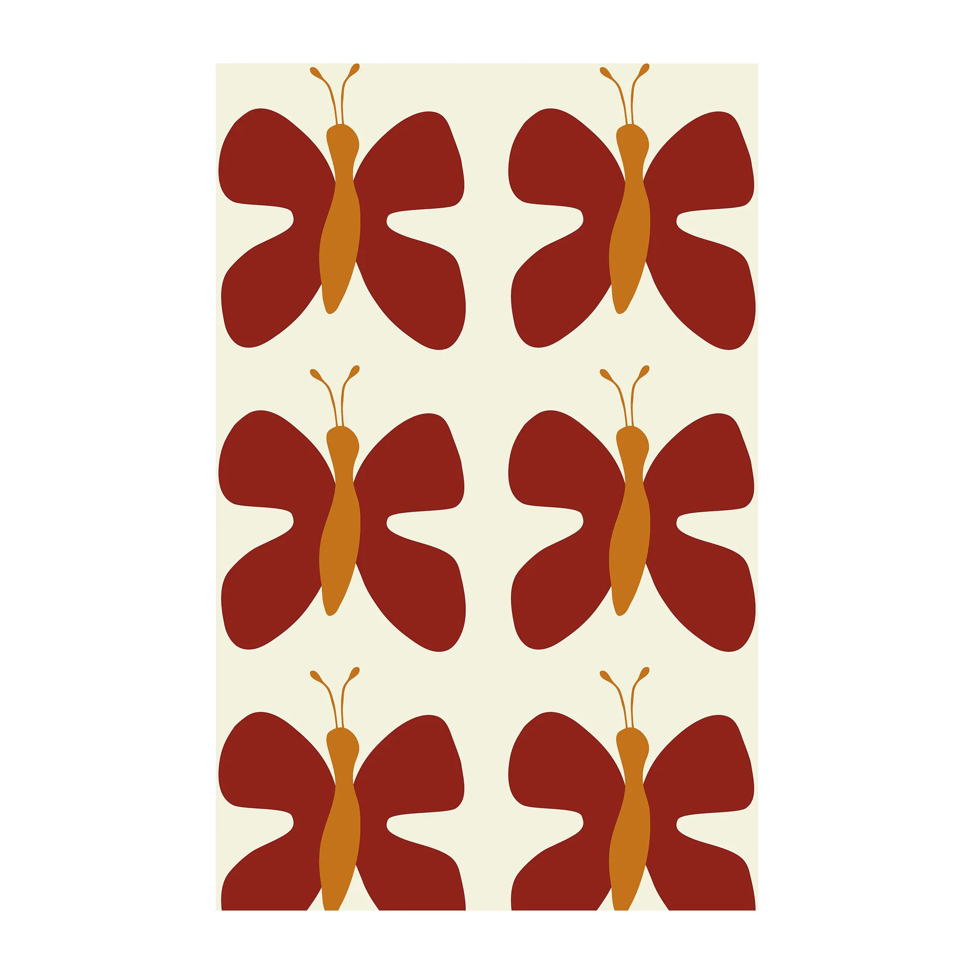 Ύφασμα Fjäril, Κόκκινο Arvidssons Textil
