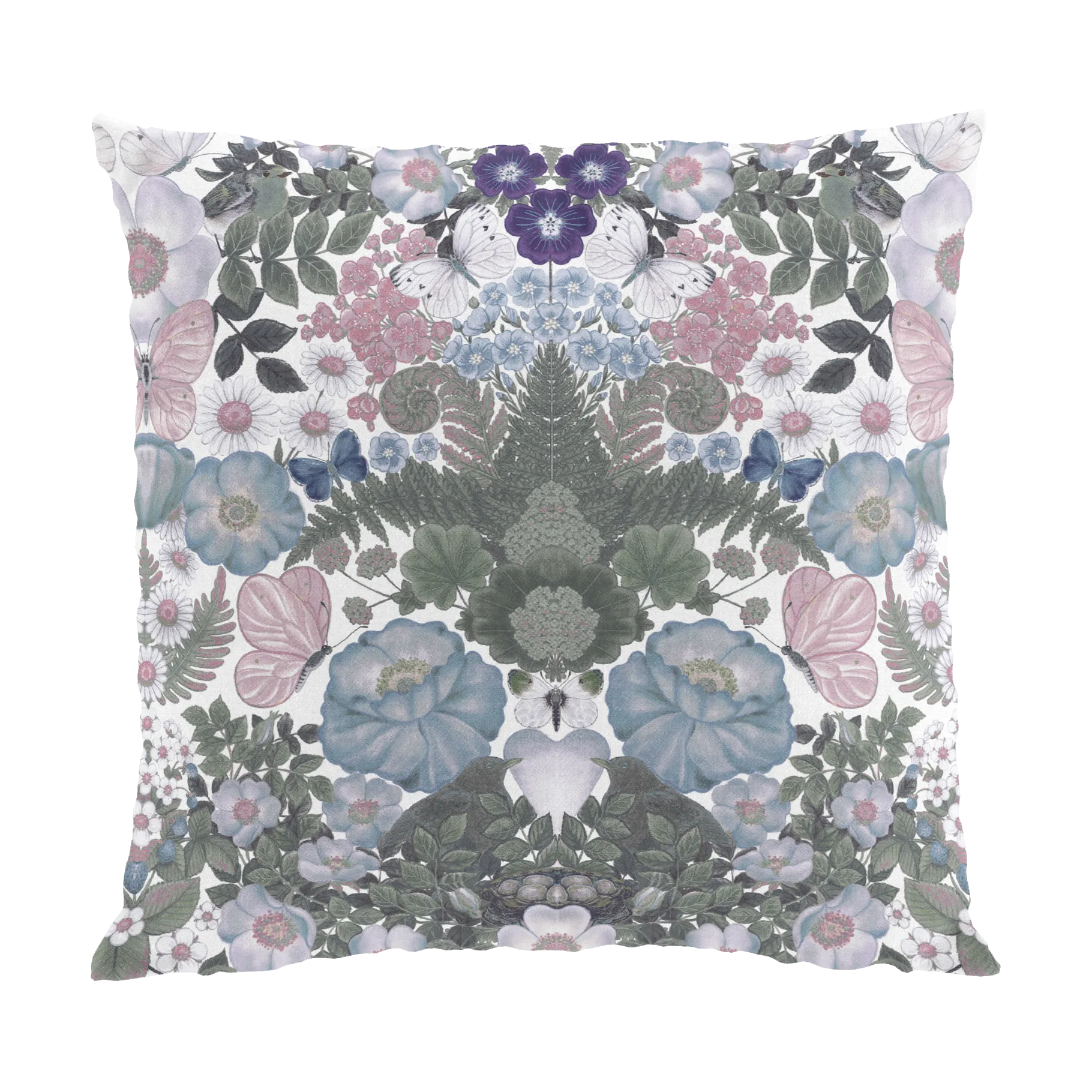 Κάλυμμα μαξιλαριού Fjärilsblom 47x47 εκ., Τουρκουάζ Arvidssons Textil