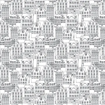 Gamlastan ύφασμα - μαύρο-λευκό - Arvidssons Textil