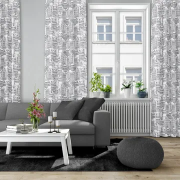 Gamlastan ύφασμα - μαύρο-λευκό - Arvidssons Textil