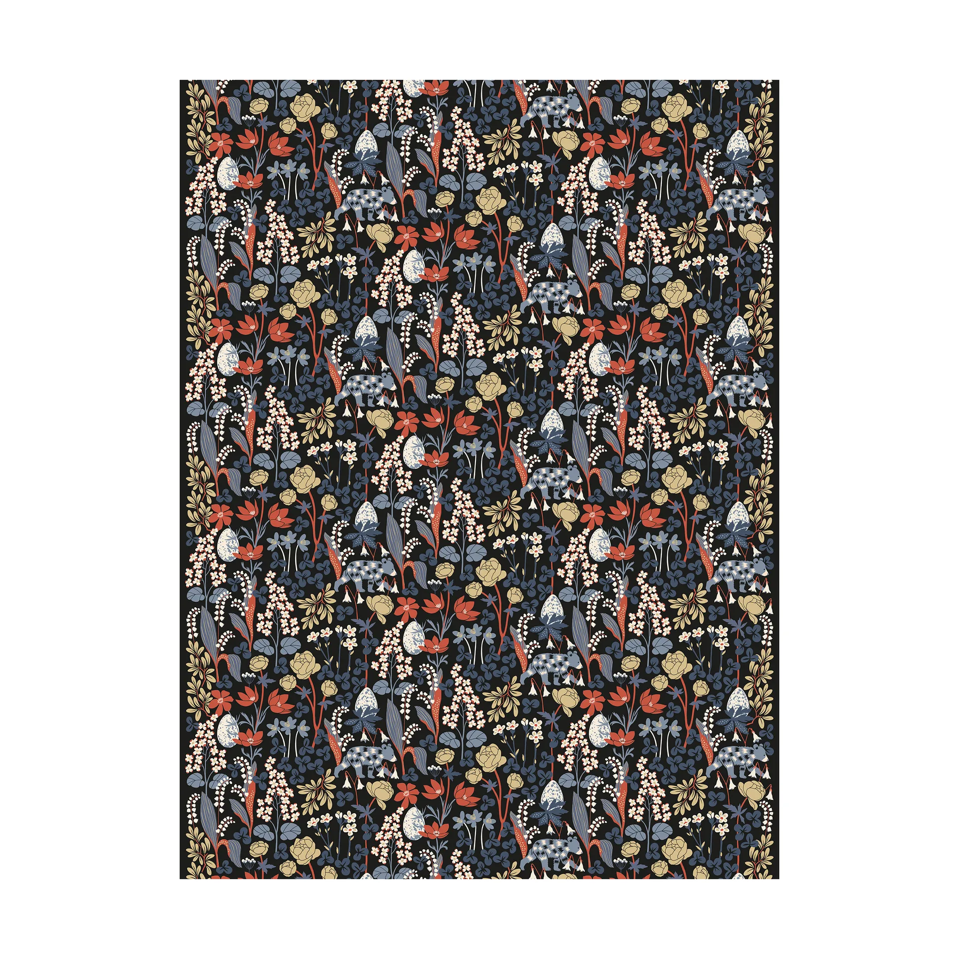 Μουσαμάς Här sover ingen björn, Σκούρο μπλε Arvidssons Textil