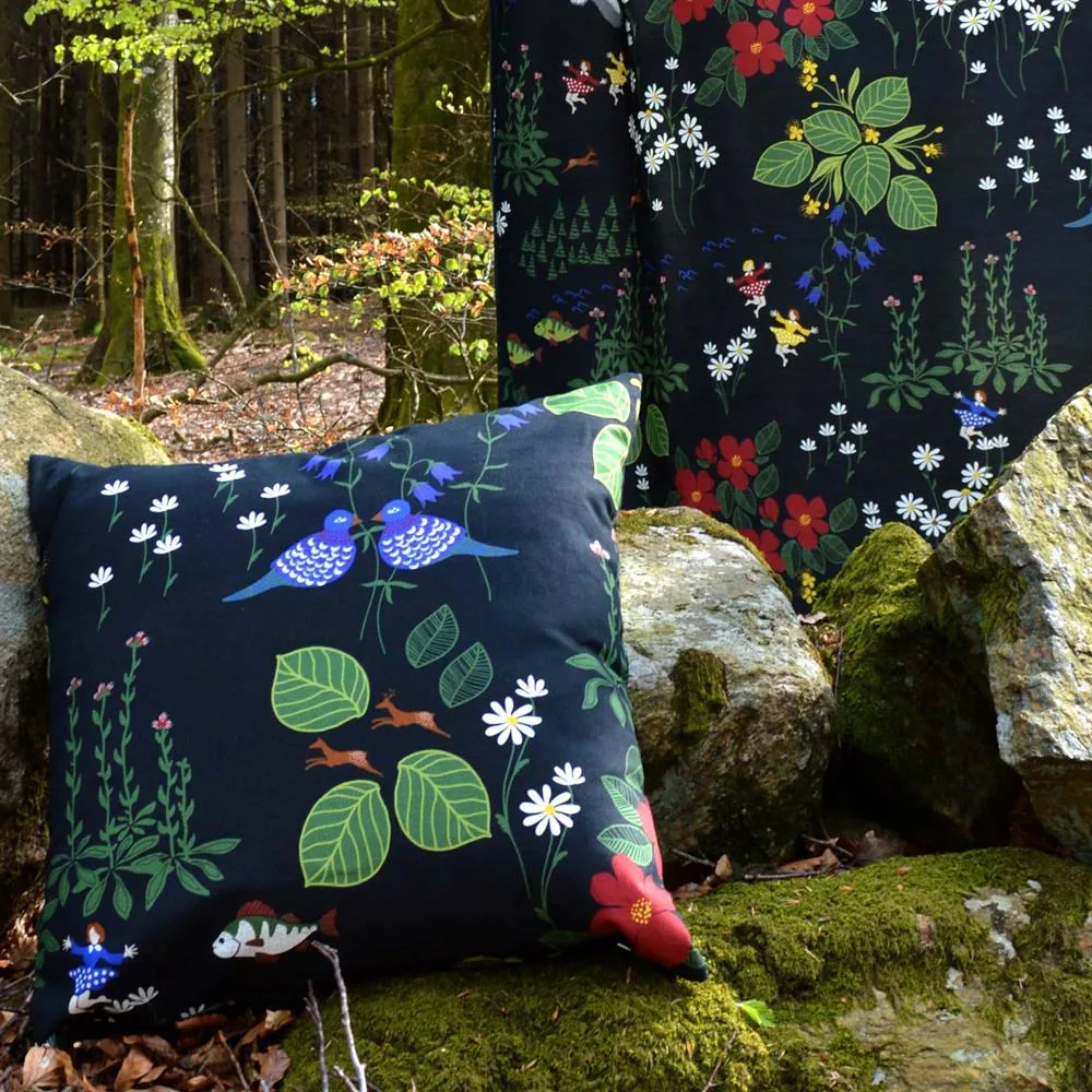 Himlajorden ύφασμα, μαύρο Arvidssons Textil