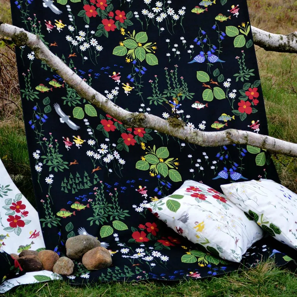 Himlajorden ύφασμα, μαύρο Arvidssons Textil