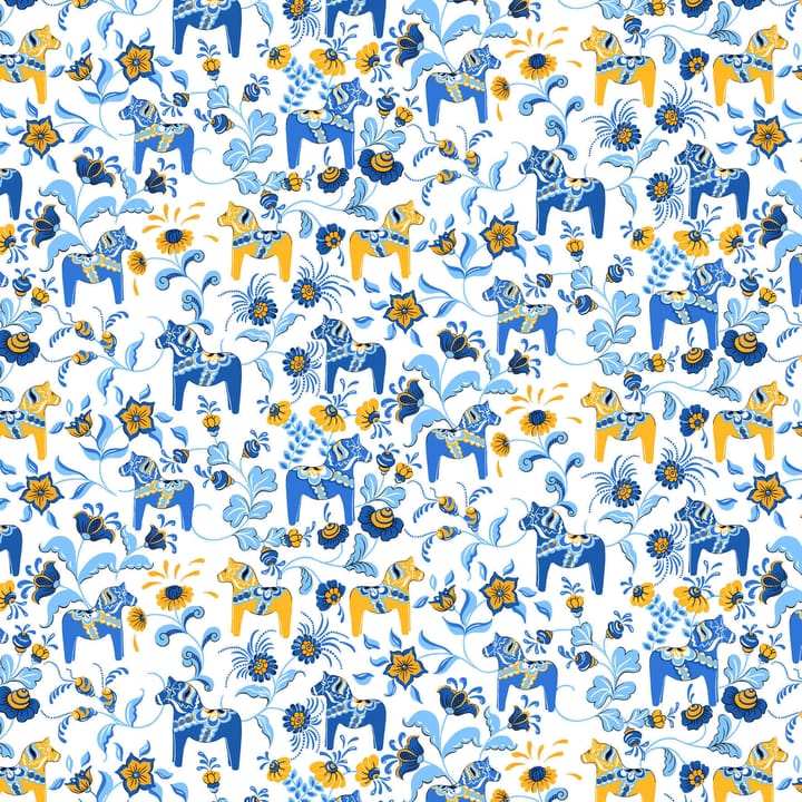 Leksand μίνι ύφασμα - Κίτρινο-μπλε - Arvidssons Textil