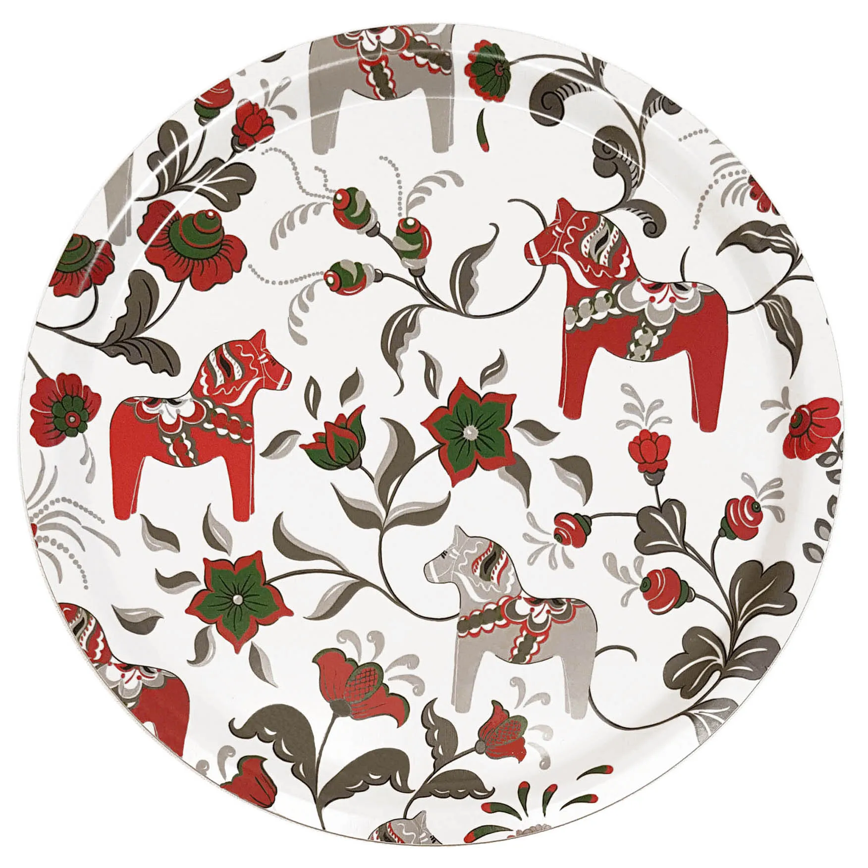 Leksand round δίσκος Ø 31 cm, Κόκκινο του κρασιού Arvidssons Textil