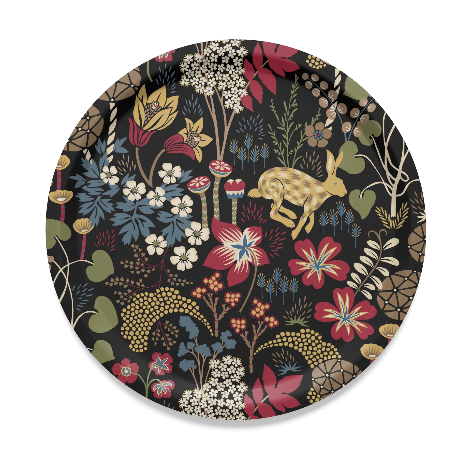 Δίσκος, Lyckeflykt, Ø31 εκ, Κόκκινο-καφέ Arvidssons Textil