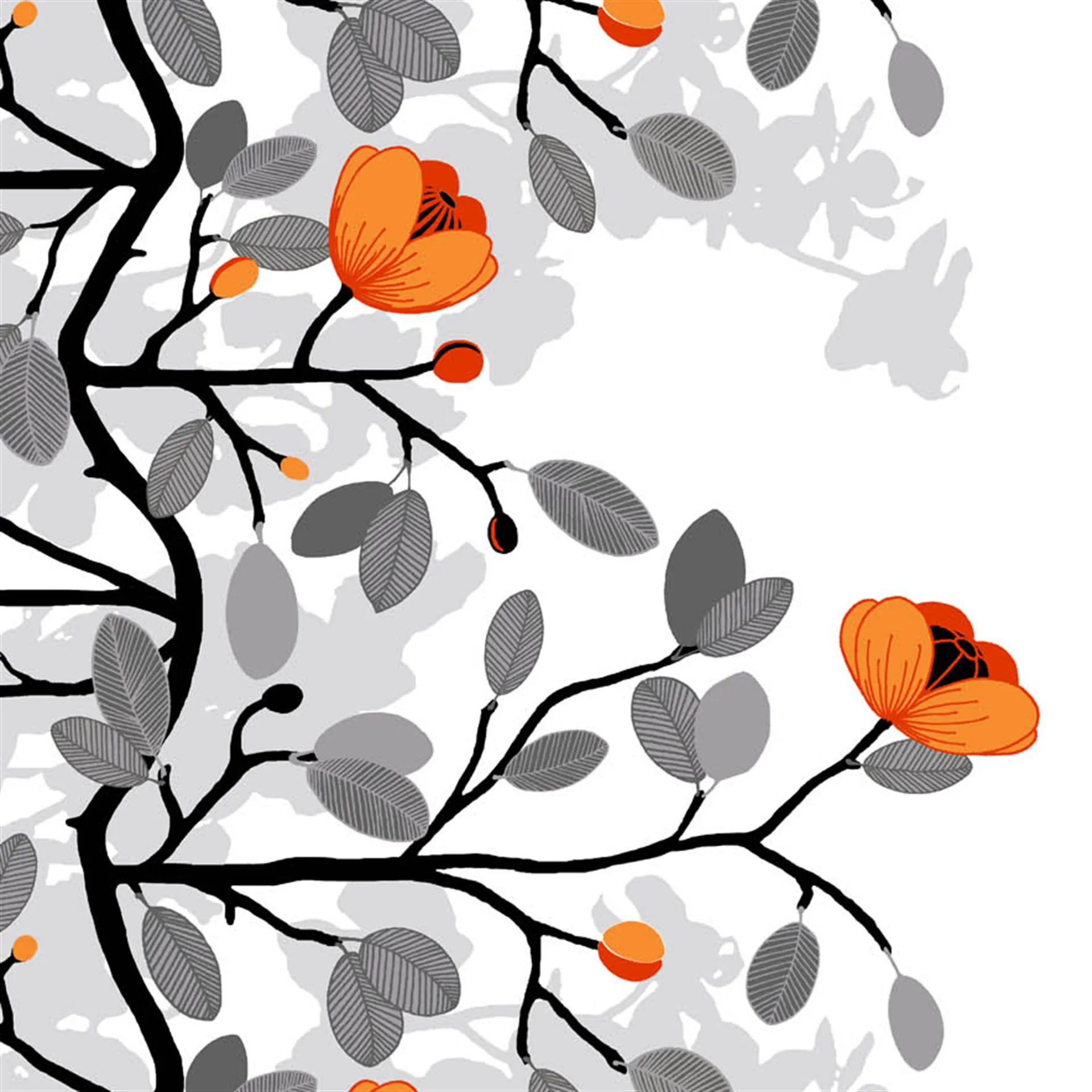 Ofelia ύφασμα , πορτοκαλί Arvidssons Textil