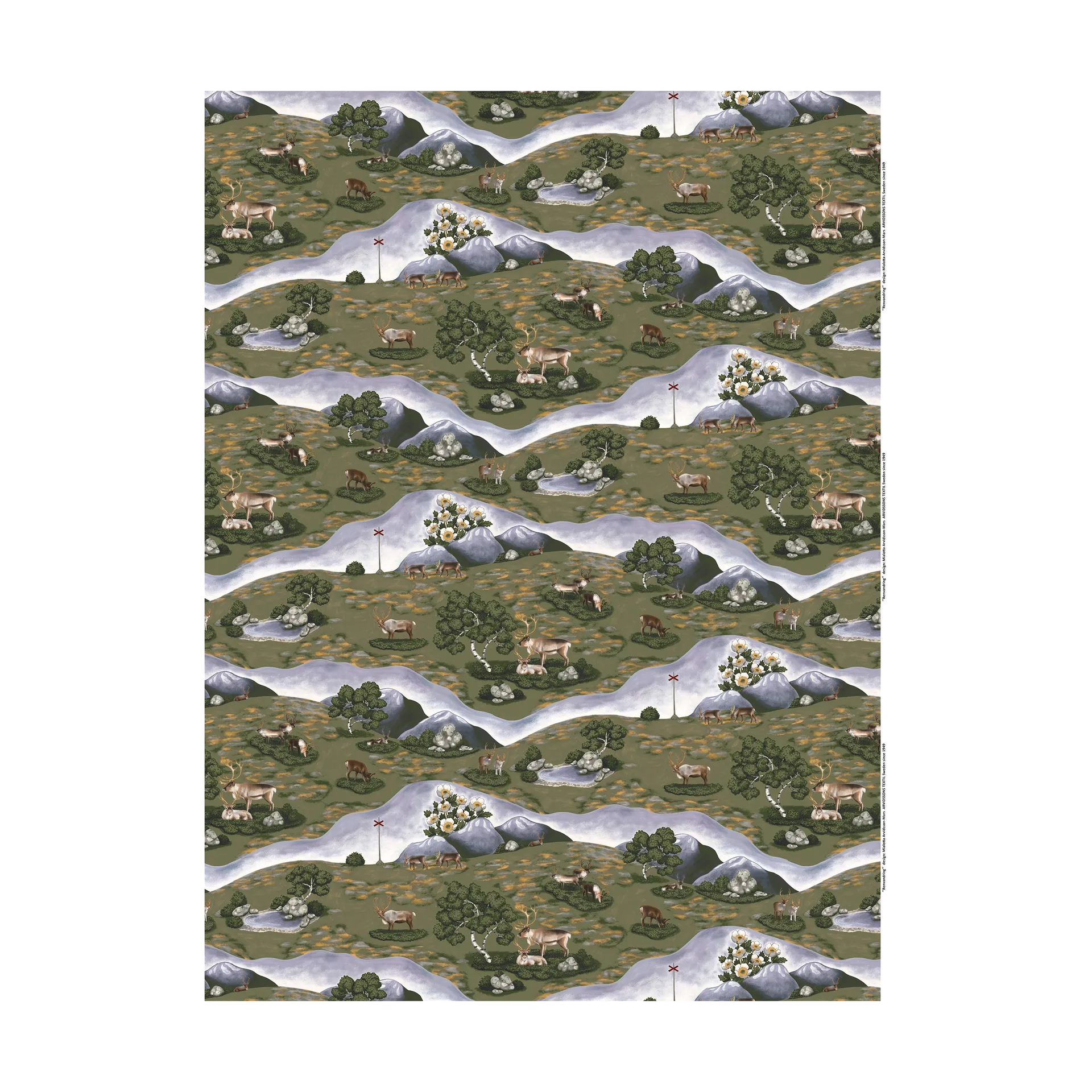 Μουσαμάς Renvandring, Σκούρο πράσινο Arvidssons Textil