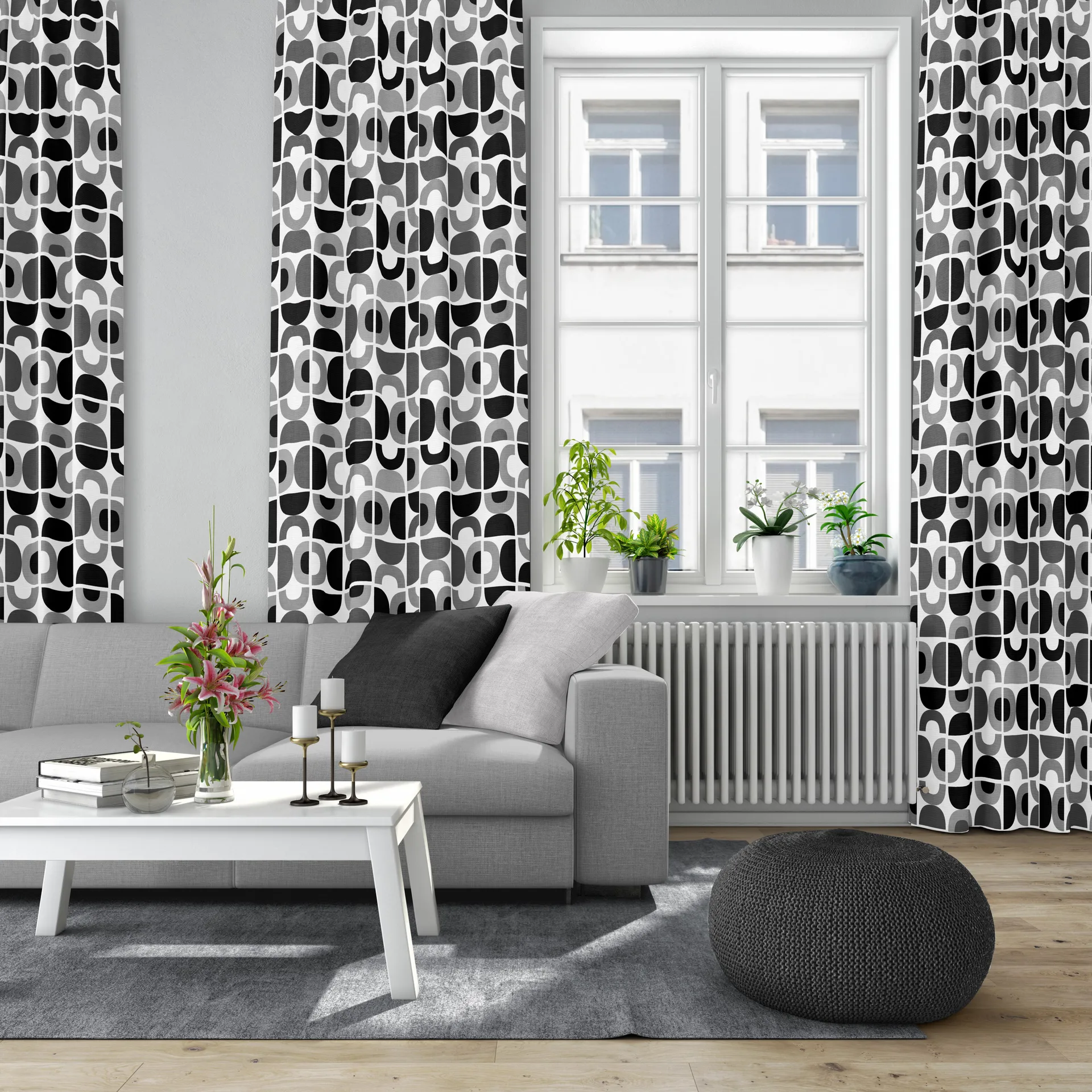 Ύφασμα Spiraldans, Γκρι Arvidssons Textil