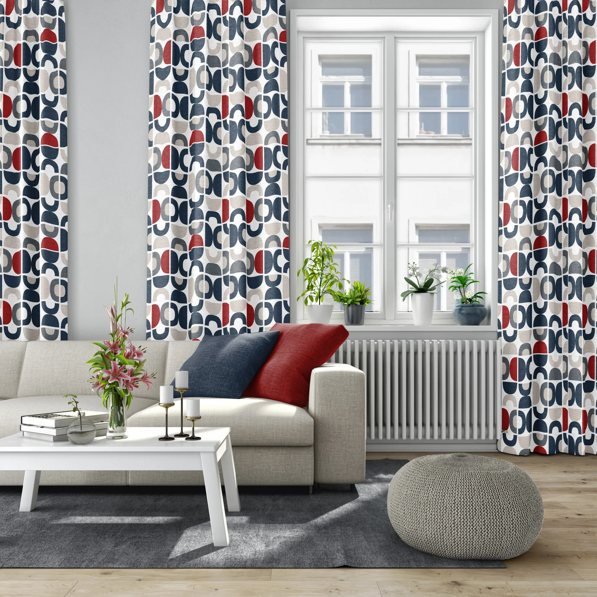 Ύφασμα Spiraldans, Μπλε Arvidssons Textil