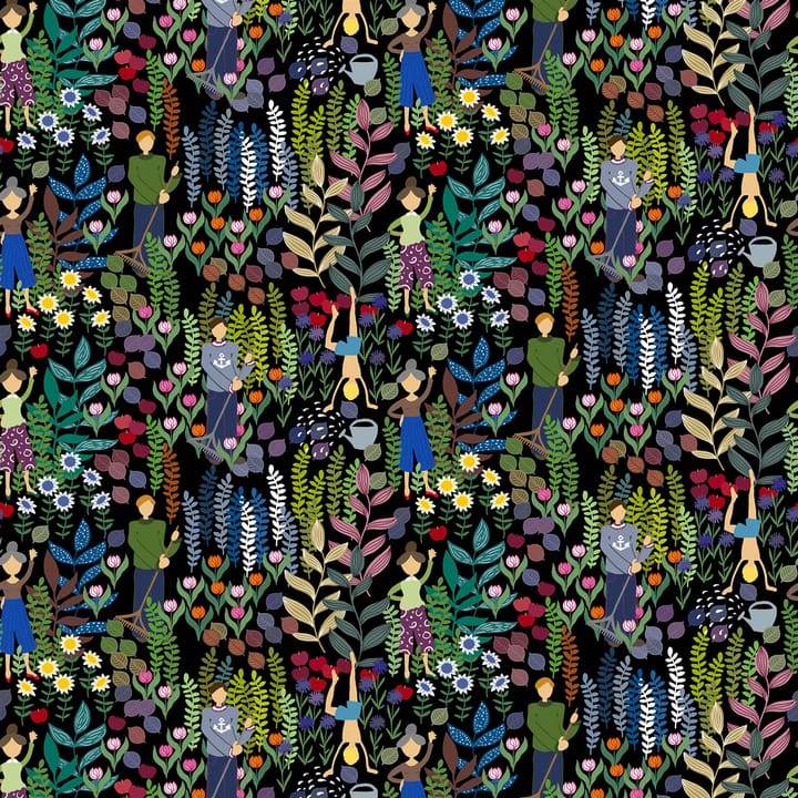 Trädgård ύφασμα - μαύρο - Arvidssons Textil