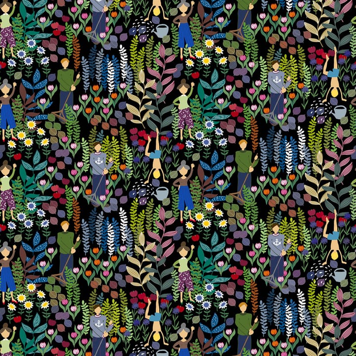 Trädgård ύφασμα - μαύρο - Arvidssons Textil