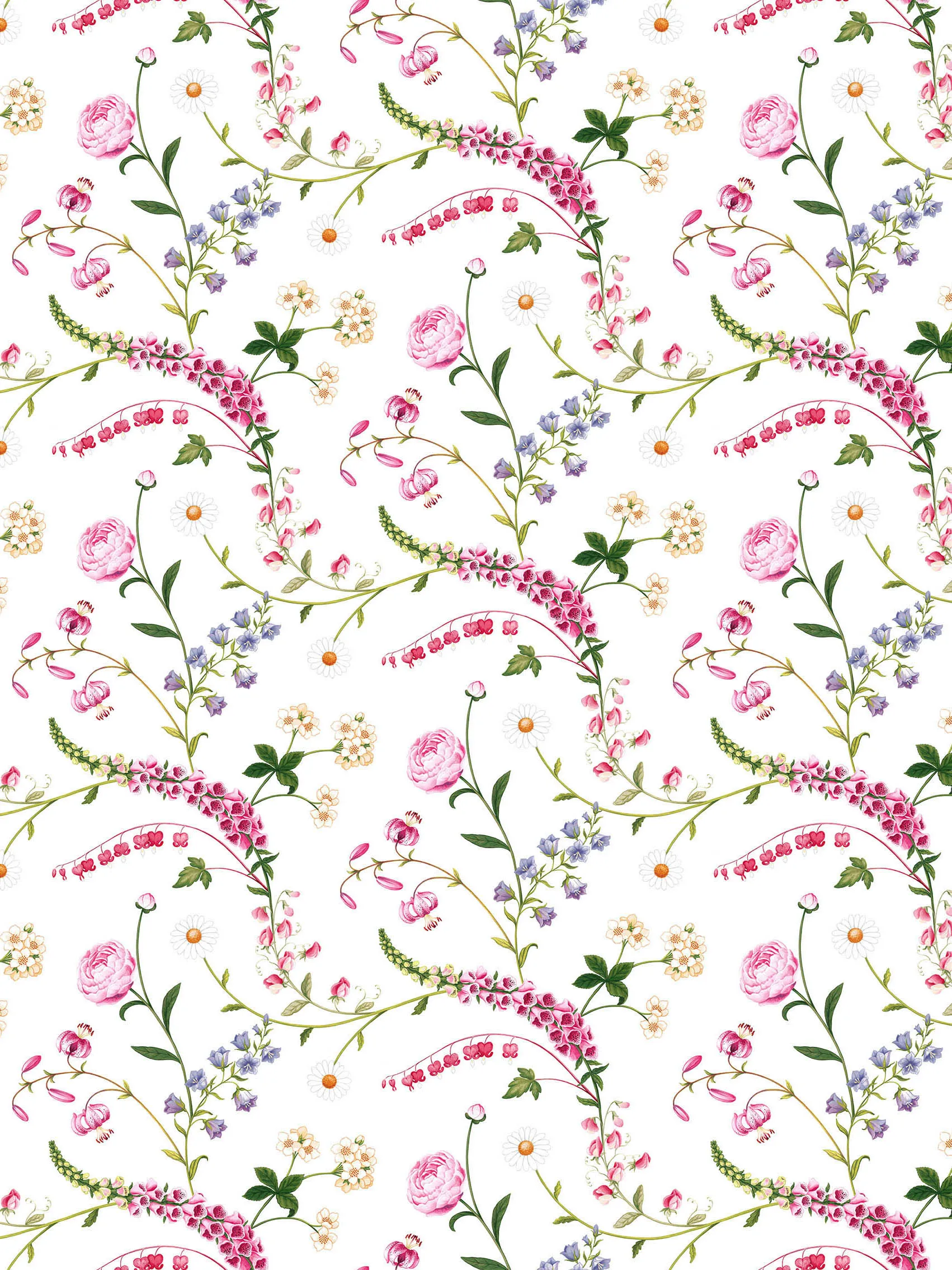 Trädgårdsblom μουσαμάς, Ροζ Arvidssons Textil