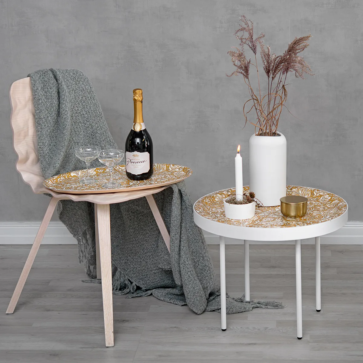 Bachelor's Button στρογγυλός δίσκος, Ø 38 cm Åry Home