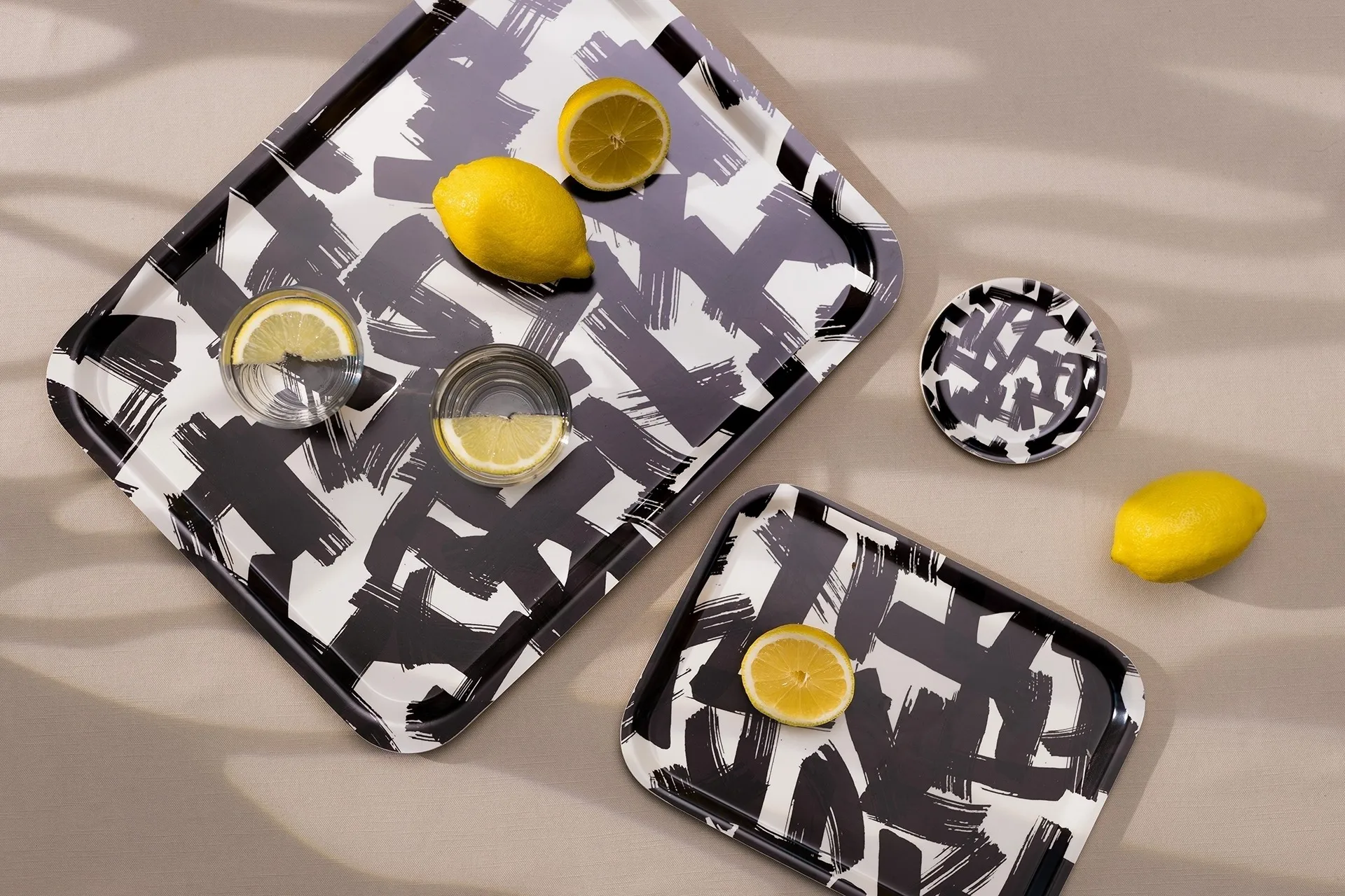 Δίσκος, Kryss, 33x43 εκ, Μαύρο-λευκό Åry Home