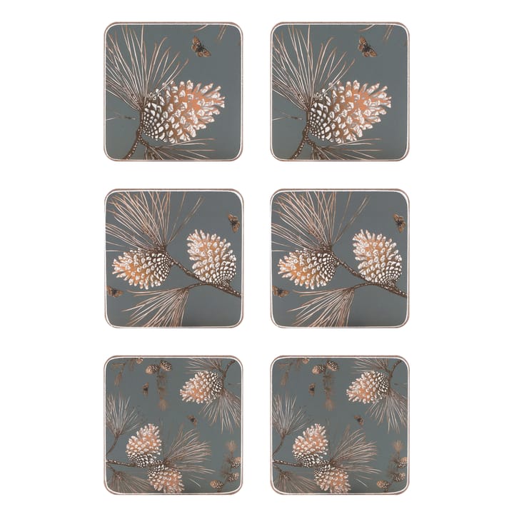 Pine Cone σουβέρ Συσκευασία 6 τεμαχίων - γκρι του βρύου - Åry Home