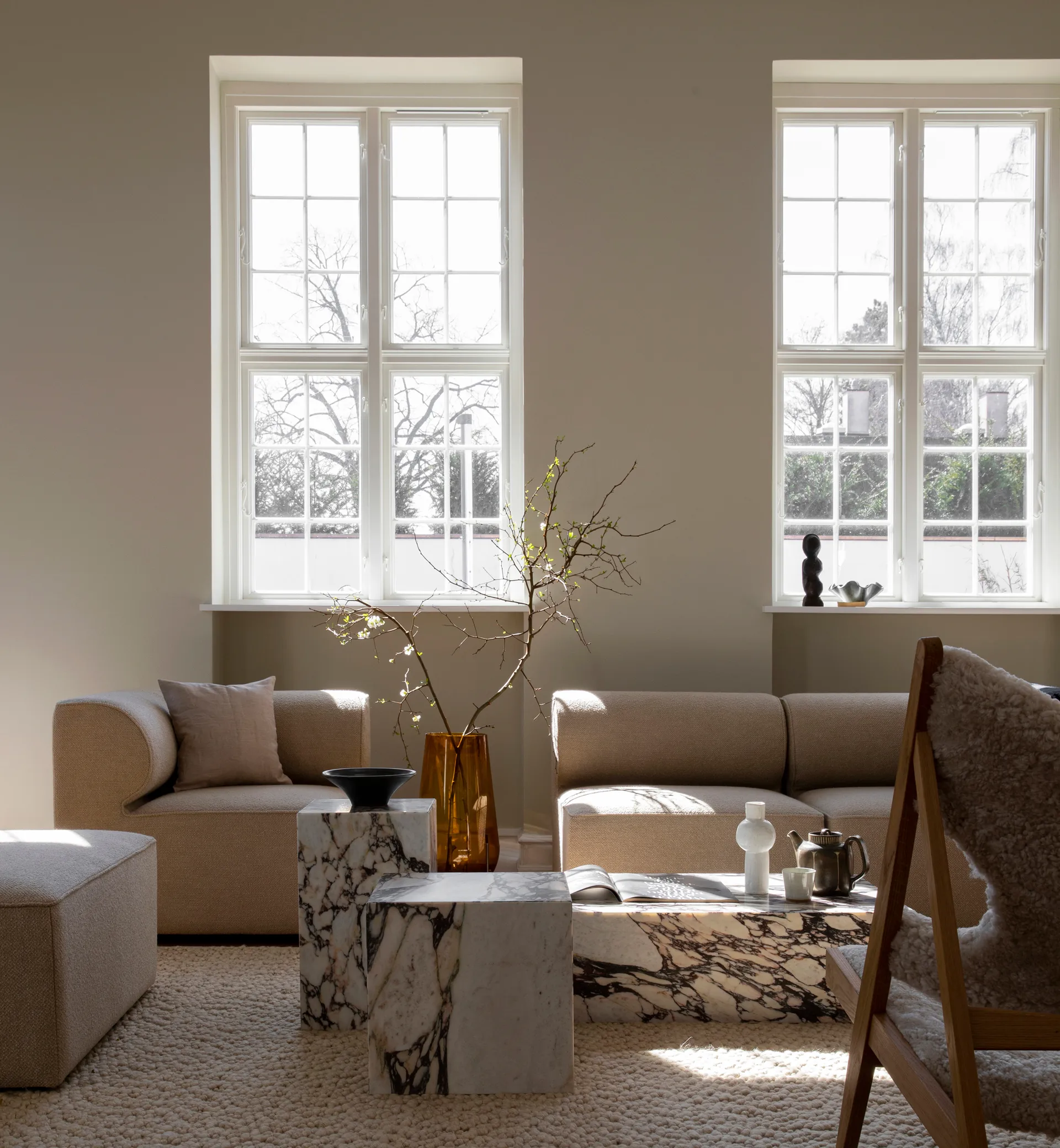 Πλίνθος ψηλό τραπεζάκι 30x30x51 εκ, Multi rose Audo Copenhagen