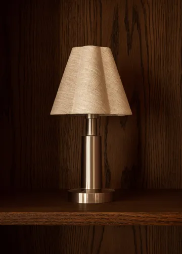 Admiral φορητή επιτραπέζια λάμπα - Chrome-linen, 27 εκ. - Audo Copenhagen