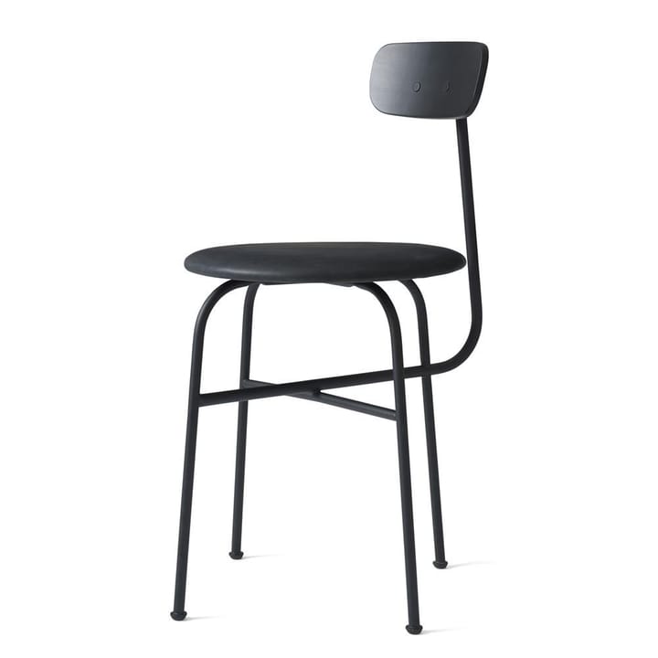 Afteroom καρέκλα με δερμάτινο κάθισμα 4 πόδια - Μαύρο-μαύρο - Audo Copenhagen