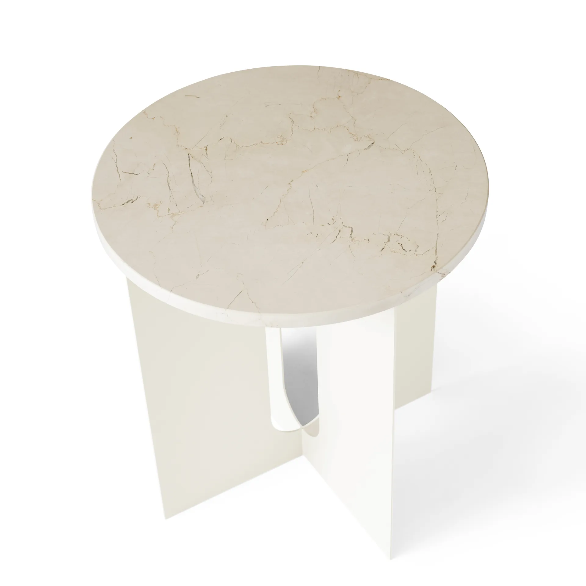 Androgyne βοηθητικό τραπεζάκι Ø42 cm, ιβουάρ λευκό Audo Copenhagen