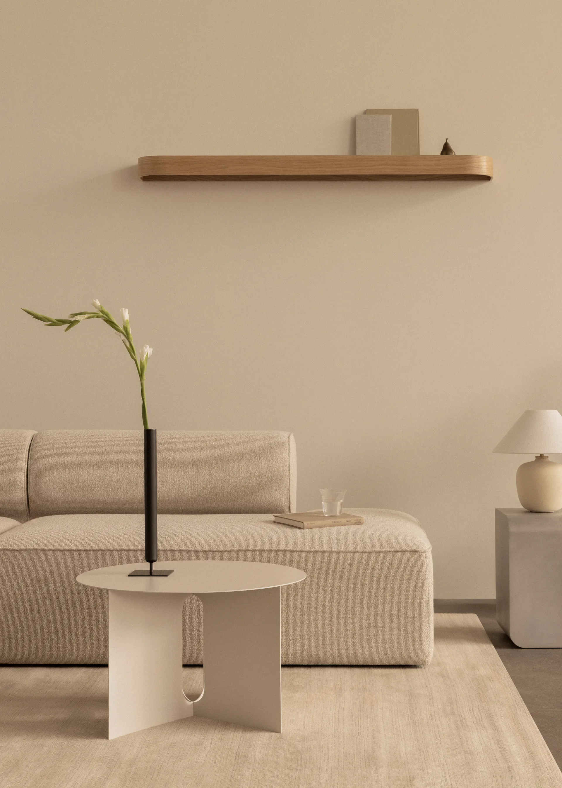 επιφάνεια τραπέζιου Androgyne βοηθητικό τραπεζάκι Ø63 cm, Ivory Audo Copenhagen