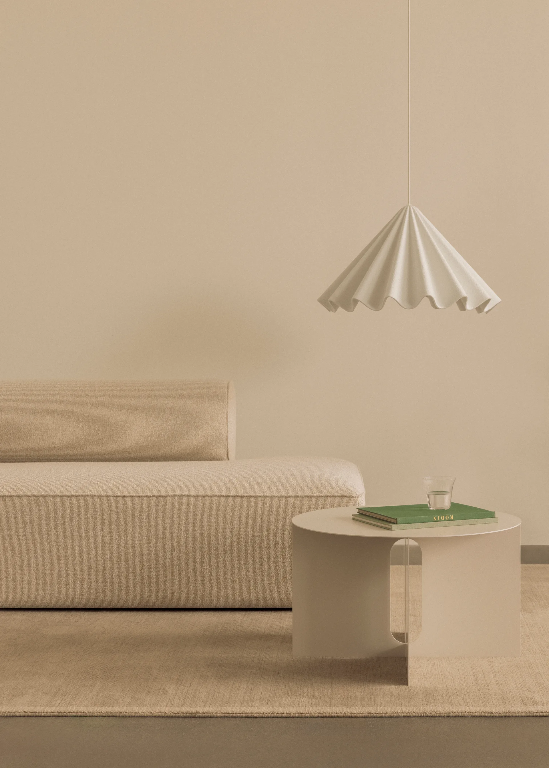 επιφάνεια τραπέζιου Androgyne βοηθητικό τραπεζάκι Ø63 cm, Ivory Audo Copenhagen