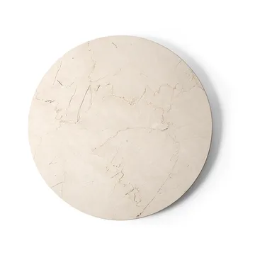 Τραπεζάκι Androgyne - Calacatta Viola μάρμαρο-ivory ατσάλι, Ø42 εκ. - Audo Copenhagen