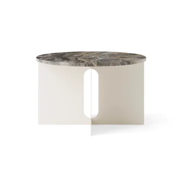 Τραπεζάκι Androgyne - Grey Galaxy marmor-ivory ατσάλι, Ø65 εκ. - Audo Copenhagen