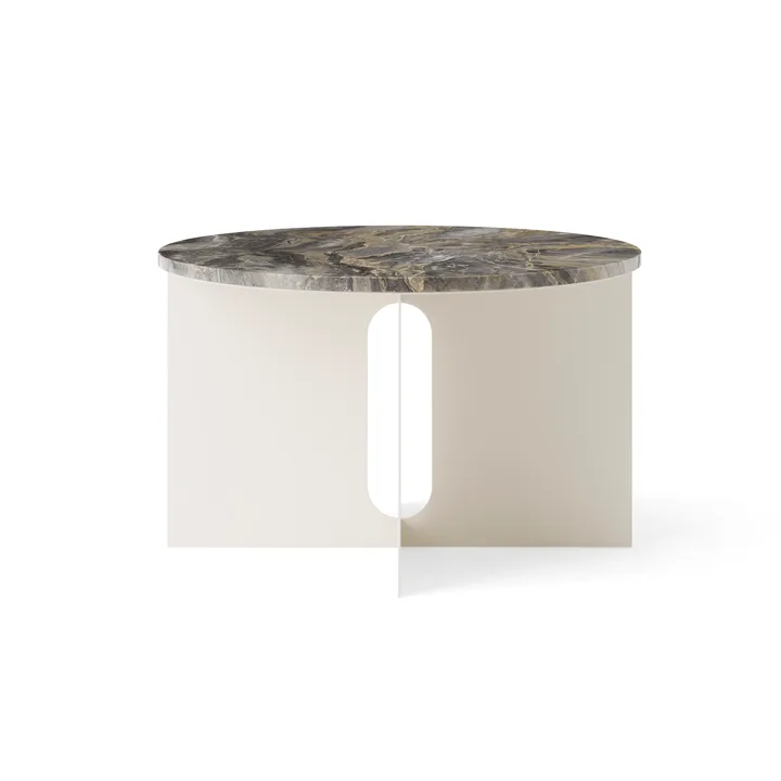 Τραπεζάκι Androgyne - Grey Galaxy marmor-ivory ατσάλι, Ø65 εκ. - Audo Copenhagen